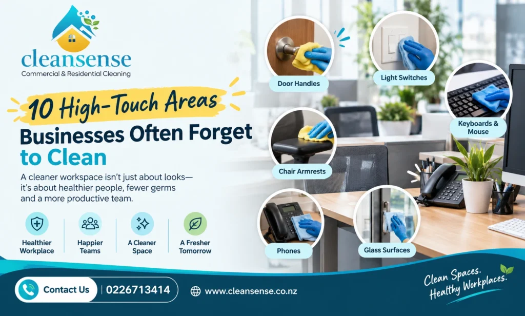 high-touch areas to clean